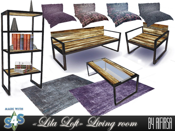  Aifirsa Sims: Livingroom Lila