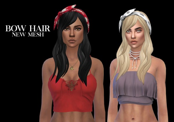  Leo 4 Sims: Bow hair recolored