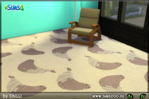 Blackys Sims 4 Zoo: Arctic Carpet by Schnattchen