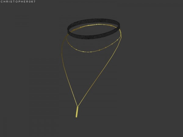  The Sims Resource: Lovato Necklace 2 Versions by Christopher067