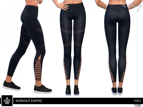  The Sims Resource: Workout Empire Power Vent Tights by ekinege