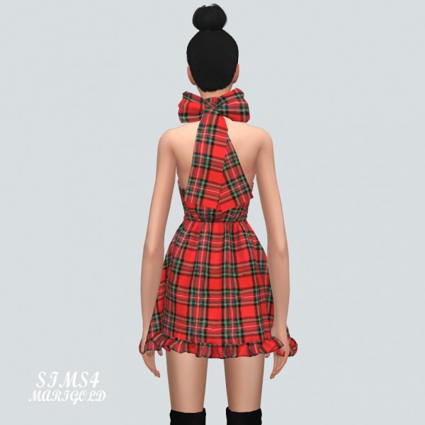  SIMS4 Marigold: X Mini Dress With Ribbon X