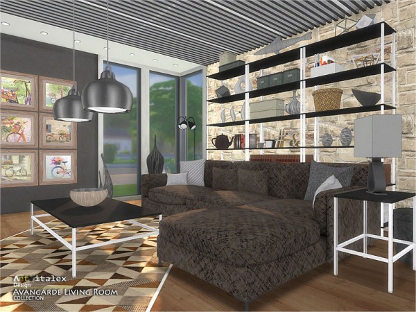  The Sims Resource: Avangarde Livingroom by ArtVitalex