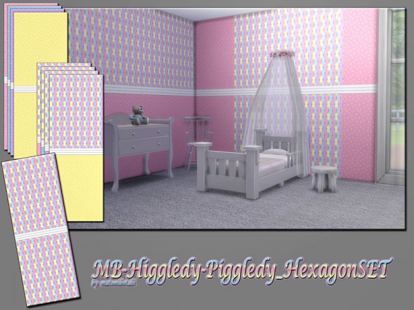  The Sims Resource: Higgledy Piggledy Hexagon set by matomibotaki