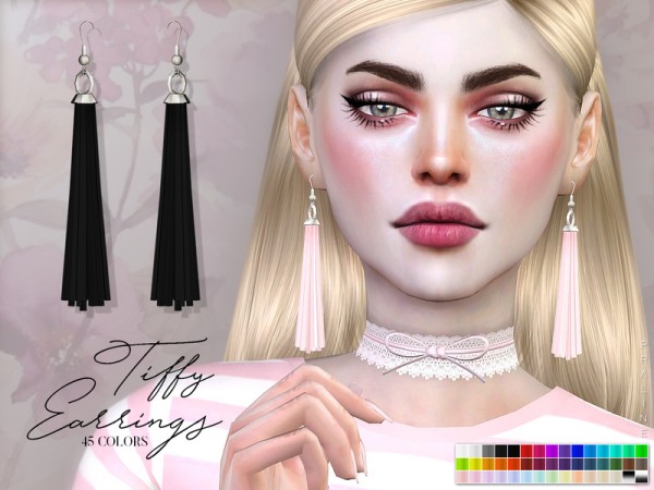  The Sims Resource: Tiffy Earrings by Pralinesims