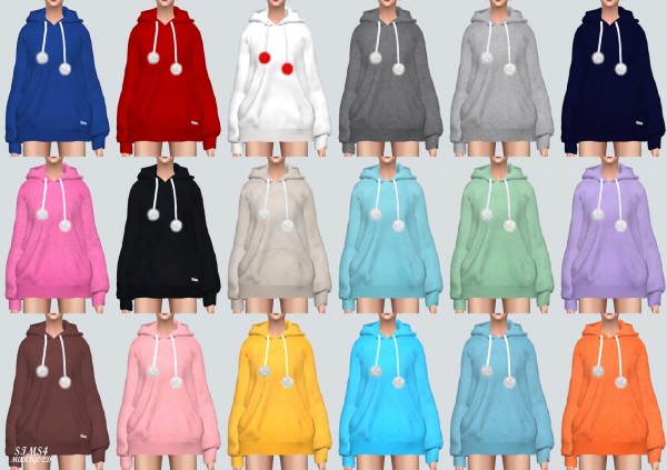  SIMS4 Marigold: PomPom Hoodie