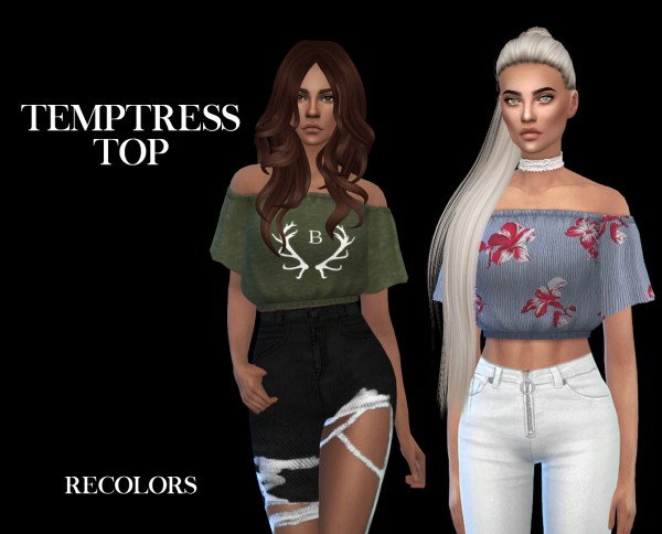  Leo 4 Sims: Tempress top recolored