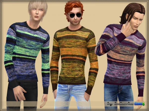 The Sims Resource: Sweater Melange Strips by bukovka • Sims 4 Downloads
