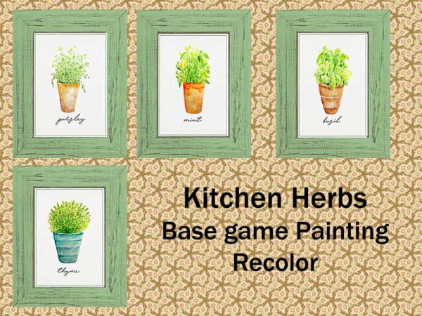  The Sims Resource: Kitchen Herbs by Rosannep