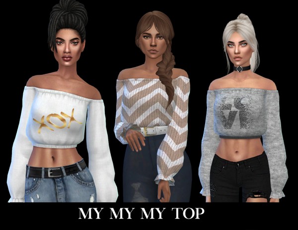  Leo 4 Sims: My My My top recolored