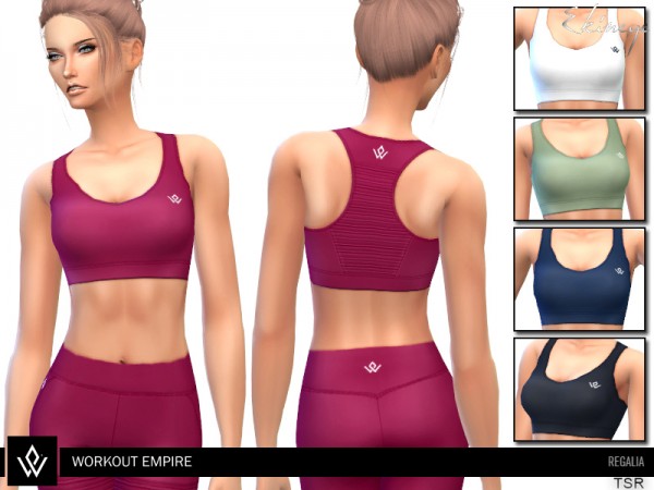  The Sims Resource: Workout Empire Regalia Sports Bra by ekinege