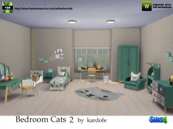  The Sims Resource: Bedroom Cats 2 by Kardofe