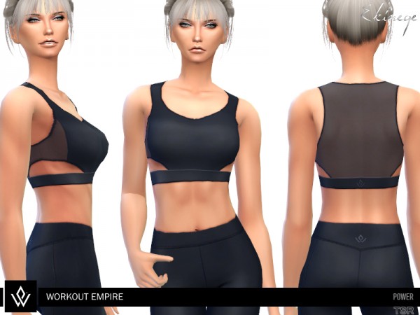  The Sims Resource: Workout Empire Power Sheer Bra by ekinege