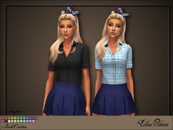  The Sims Resource: Ellen Blouse by MahoCreations
