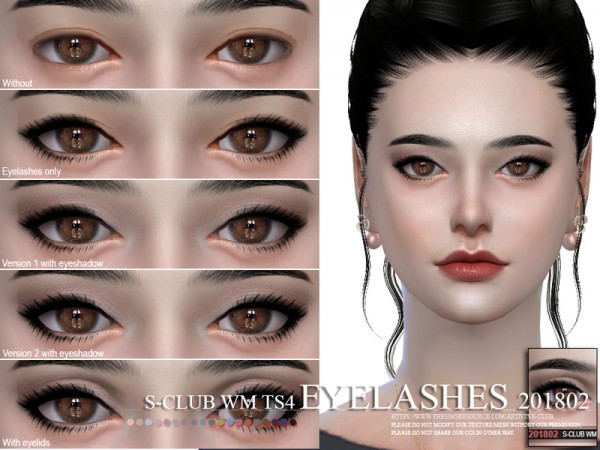 The Sims Resource: Eyelashes 201802 by S Club