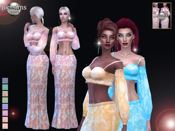  The Sims Resource: Jenomia outfit long dress by jomsims