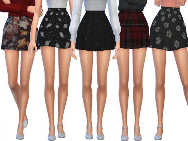  The Sims Resource: Themed Skater Skirts by Wicked Kittie