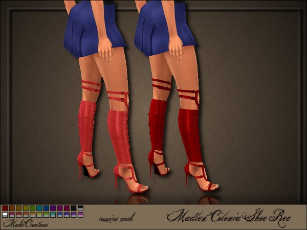  The Sims Resource: Madlen`s Colonia Shoe Recolored by MahoCreations