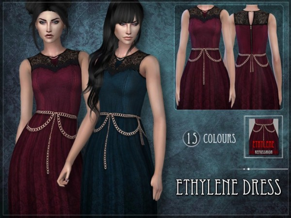  The Sims Resource: Ethylene Dress by RemusSirion