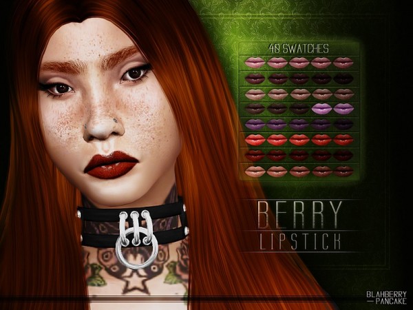  The Sims Resource: Berry Lipstick by Blahberry Pancake