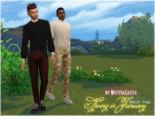  The Sims Resource: Spring in January  top by WistfulCastle