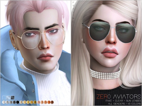 The Sims Resource: ZER0 Aviators by Pralinesims • Sims 4 Downloads