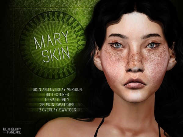  The Sims Resource: Mary Skin and Overlay by Blahberry Pancake