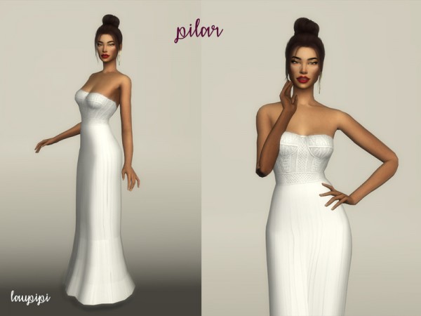  The Sims Resource: Pilar Dress by laupipi
