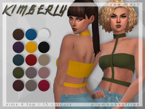  The Sims Resource: Kimberly top by Plumbobs n Fries