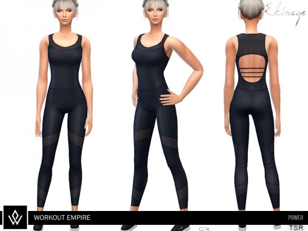  The Sims Resource: Workout Empire   Power   Jumpsuit by ekinege