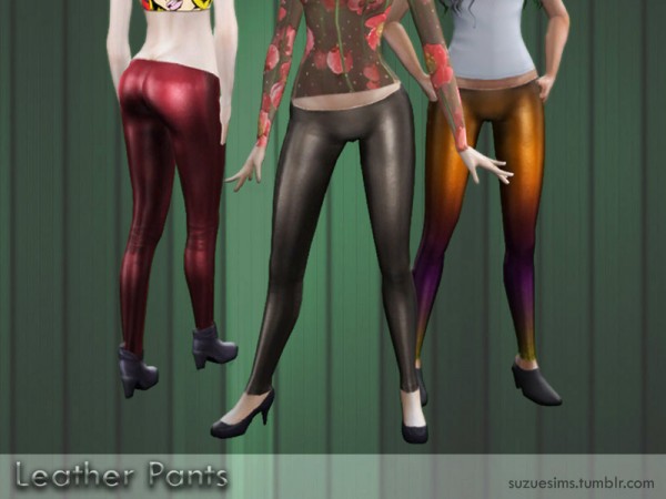  The Sims Resource: Leather Pants by Suzue