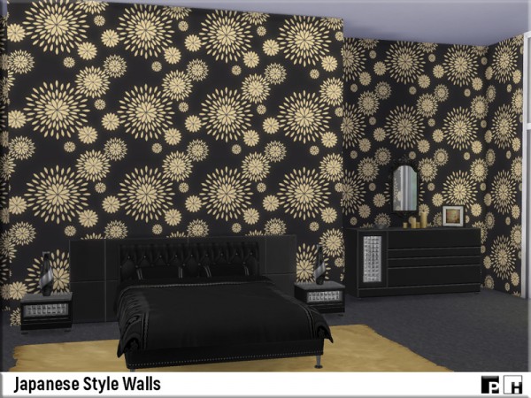  The Sims Resource: Japanese Style Walls by Pinkfizzzzz