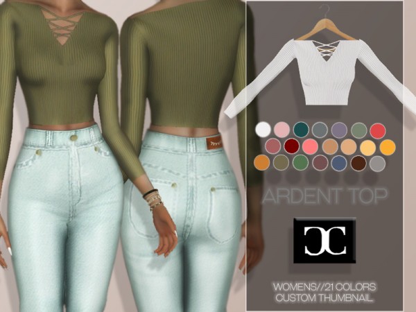  The Sims Resource: Ardent Top by cosimetics