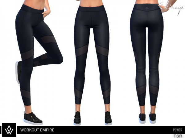  The Sims Resource: Workout Empire   Power   Tights by ekinege