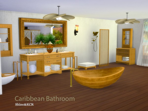  The Sims Resource: Bathroom Caribbean by ShinoKCR