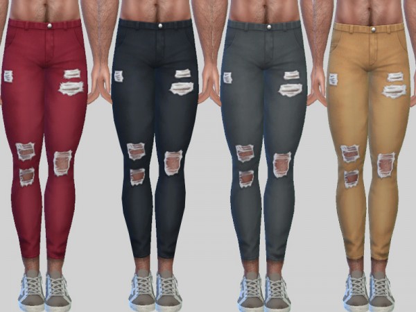  The Sims Resource: Ripped Denim Jeans Zack 010 by Pinkzombiecupcakes