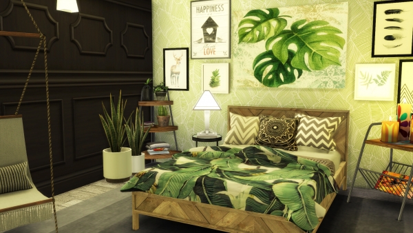  Sims Artists: Green Addict Master Bedroom