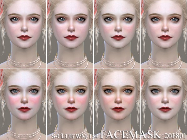  The Sims Resource: Facemask 201801 by S Club