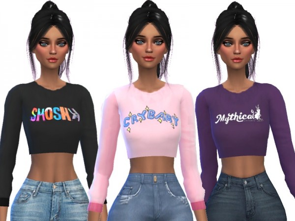 The Sims Resource: Crop Tops Pack Two by Wicked Kittie