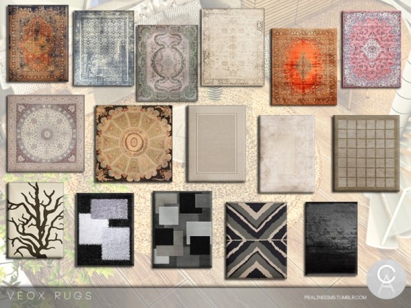  The Sims Resource: VEOX Rugs by Pralinesims