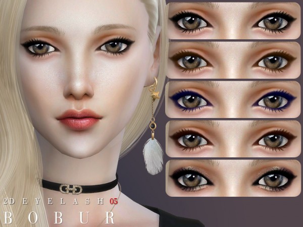  The Sims Resource: 2D Eyelash 05 by Bobur