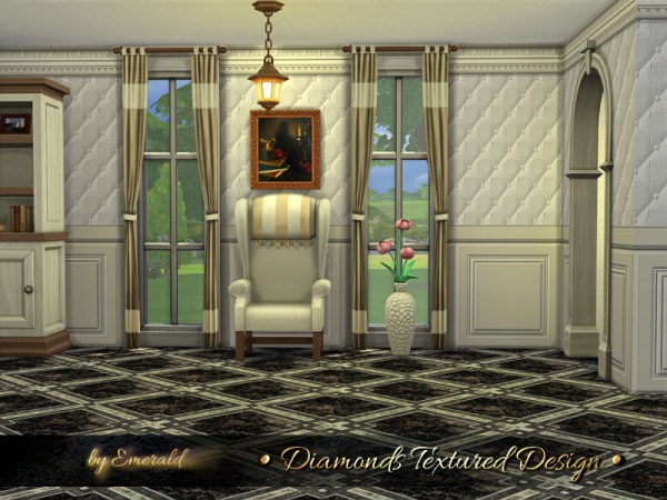 The Sims Resource: Diamonds Textured Design by emerald