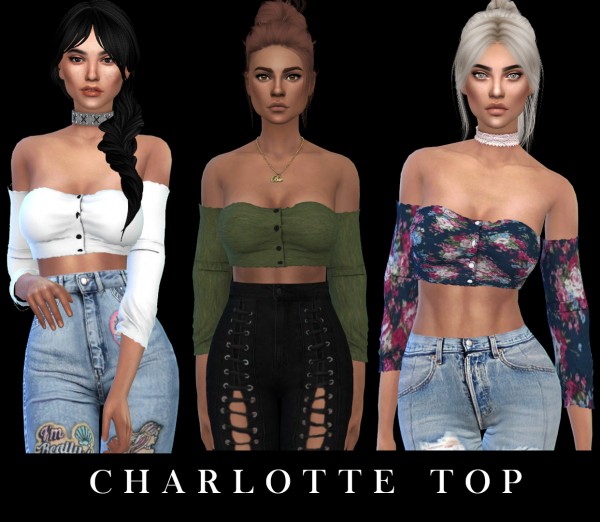  Leo 4 Sims: Charlotte Top recolored