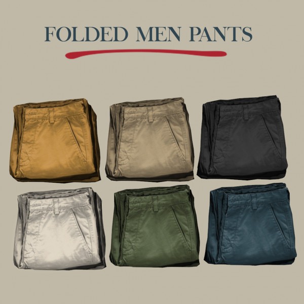  Leo 4 Sims: Folded man pants