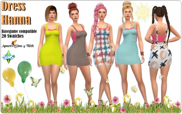  Annett`s Sims 4 Welt: Dress Hanna