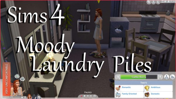  Mod The Sims: Moody Laundry Piles Mod by PolarBearSims