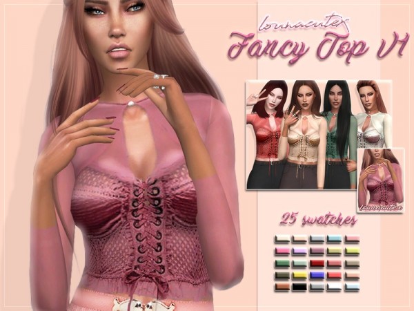  The Sims Resource: Fancy Top by Louna