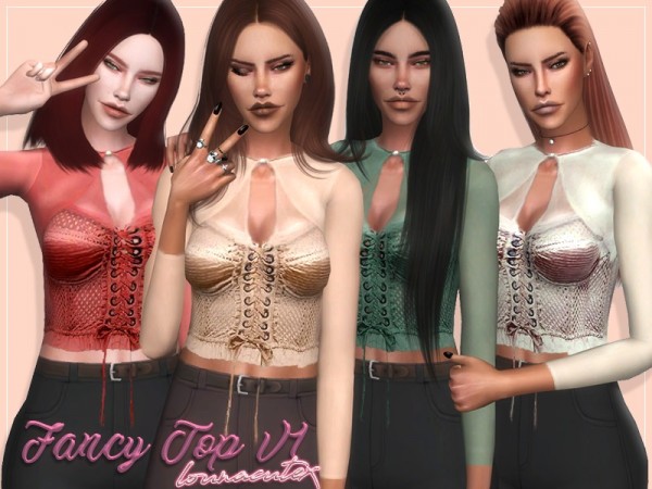  The Sims Resource: Fancy Top by Louna