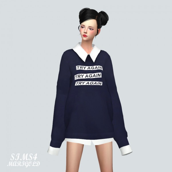 SIMS4 Marigold: Long Sleeve Sweatshirt