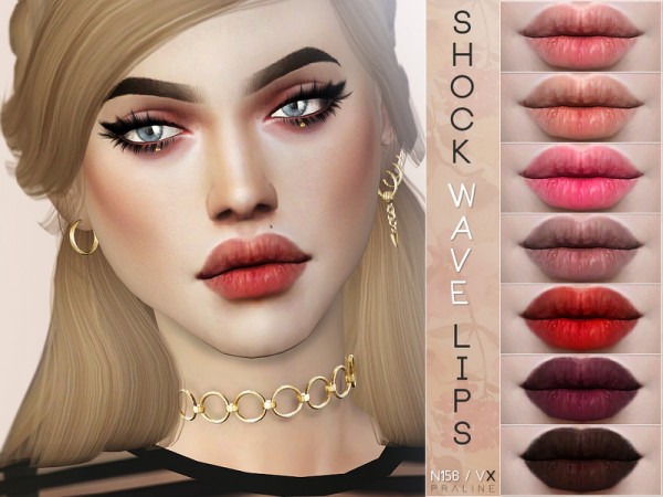  The Sims Resource: Shock Wave Lips by Pralinesims